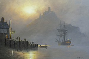 Mounts Bay Smugglers. A painting by Donald MacLeod