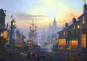 Evening Glow A painting by Maritem Art by St Ives Artist Donald MacLeod